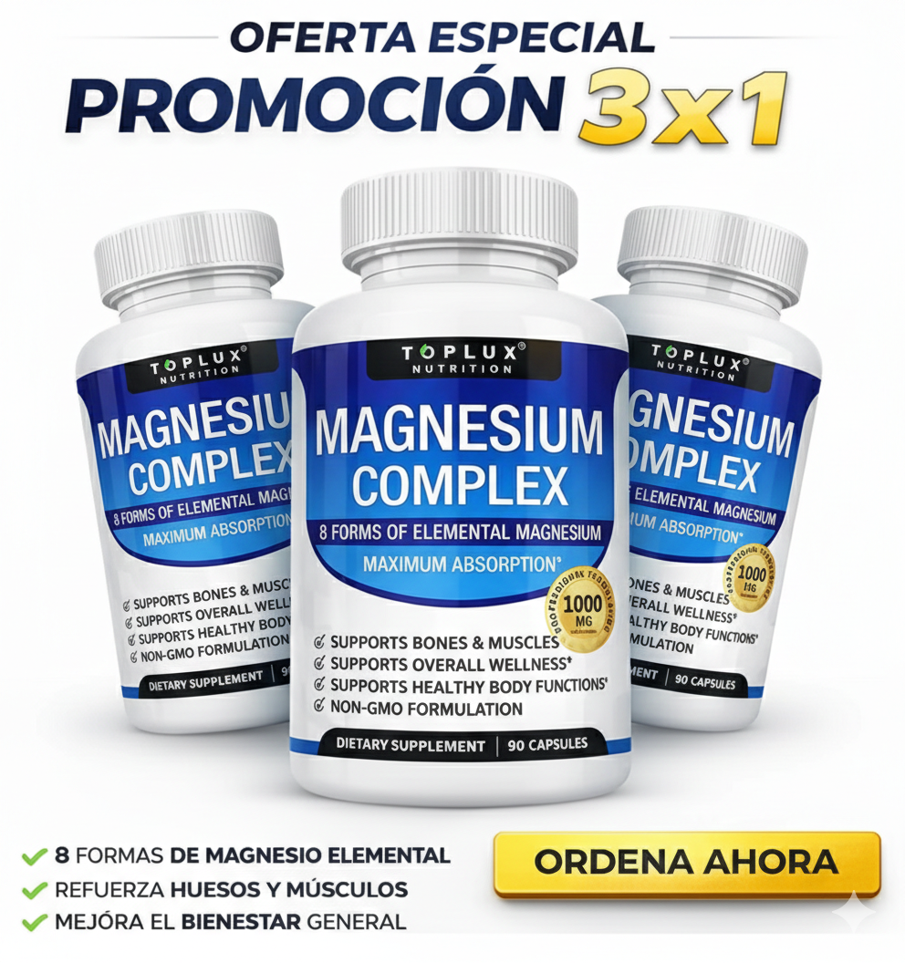MAGNESIUM COMPLEX ORIGINAL 90 CAPSULAS - OFERTA 3X1 SOLO POR HOY